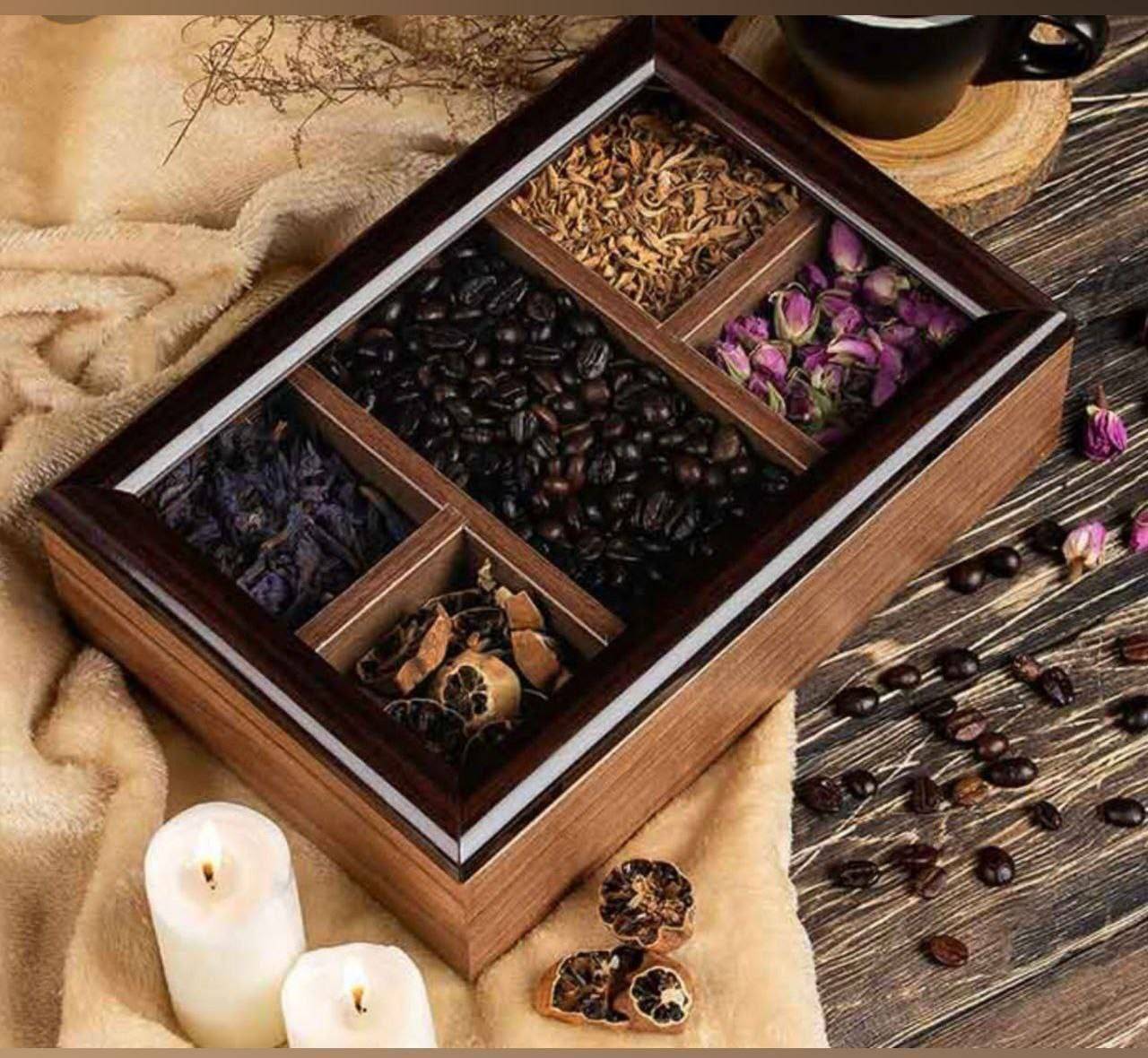 تی باکس چوبی 5 خانه
